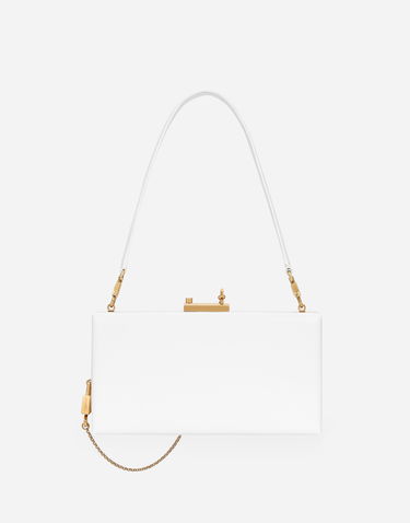Чанта през рамо Dolce & Gabbana Dolce & Gabbana Eva Shoulder Bag with Gold Chain Бяло | BB7703A3G1980002, 3