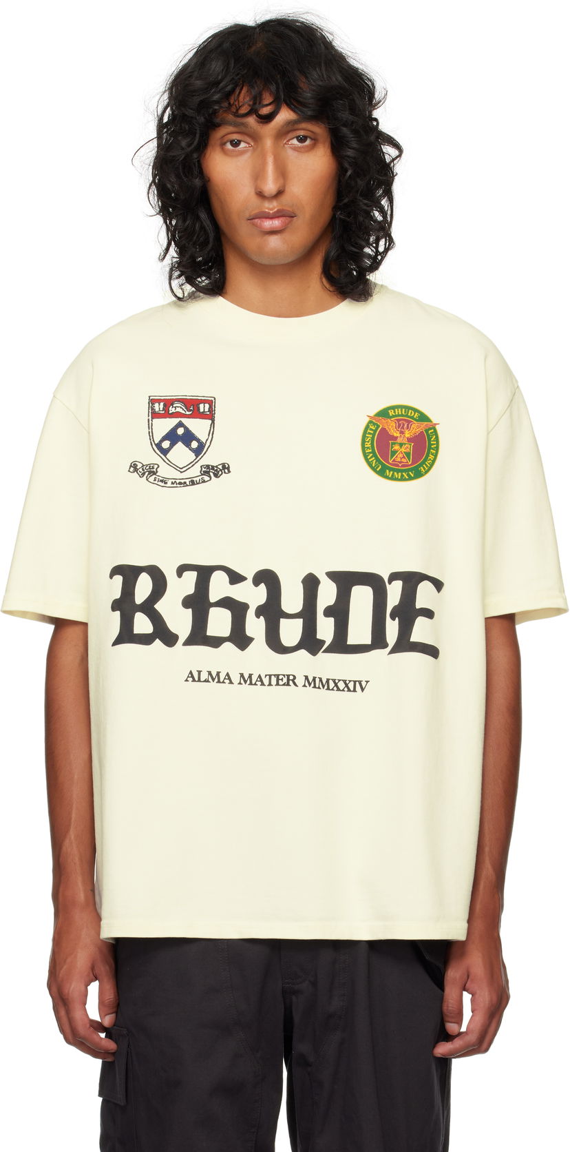 Тениска Rhude Runway Script Graphic T-Shirt Бяло | RHFW24TT22012