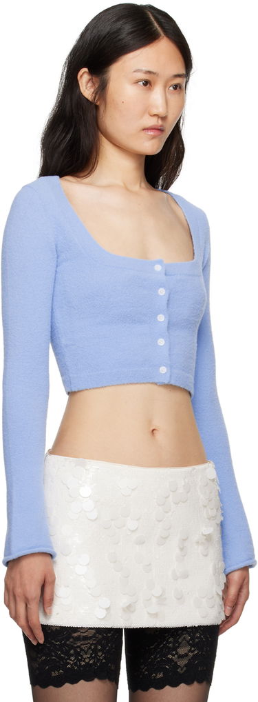 Пуловер GUIZIO Guizio Sweet Cropped Cardigan Синьо | H23619S022, 1