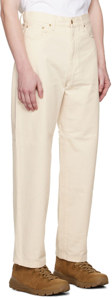Дънки Carhartt WIP Off-White Derby Relaxed Fit Workwear Pants Бежово | I032110, 1