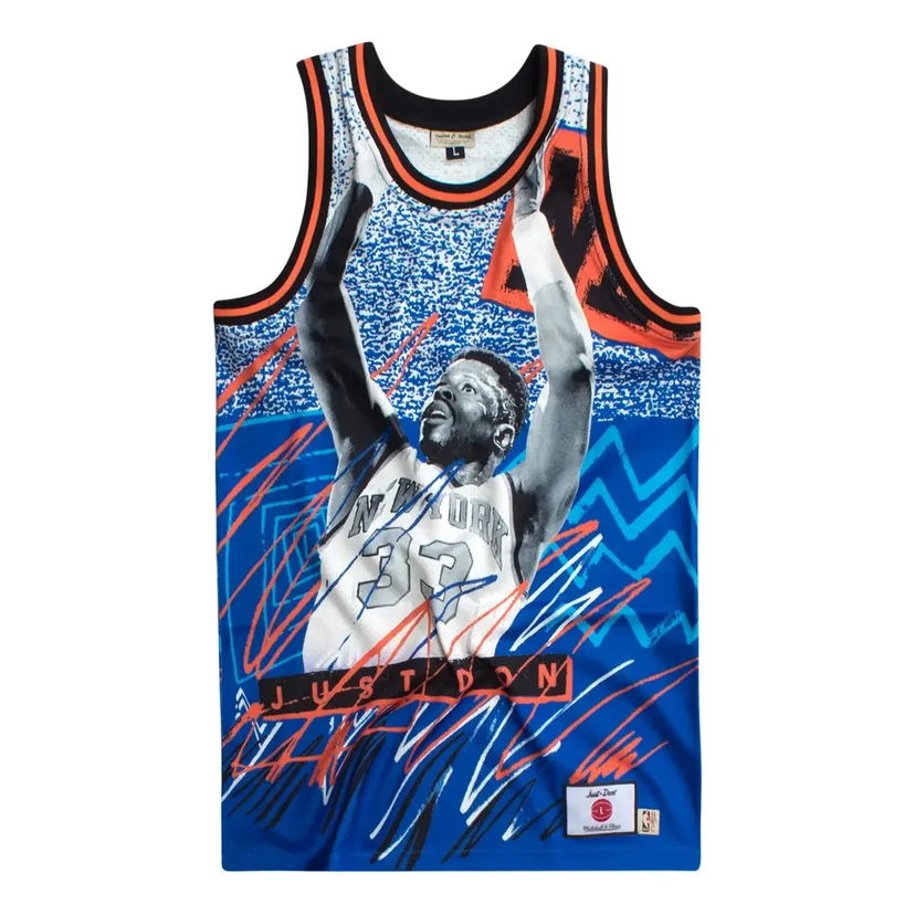 Потник Mitchell & Ness Mitchell & Ness x JUST DONNY New York Knicks Basketball Jersey Синьо | DJY1PTRY-NYKNG180453PEW