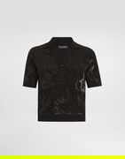 Wool And Silk Knitted Sequin Polo Shirt Collection