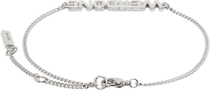 Гривна We11done We11done Lettering Chain Bracelet Металик | WD-AJ2-24-540-U-SV, 1