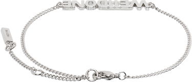 Гривна We11done We11done Lettering Chain Bracelet Металик | WD-AJ2-24-540-U-SV, 1