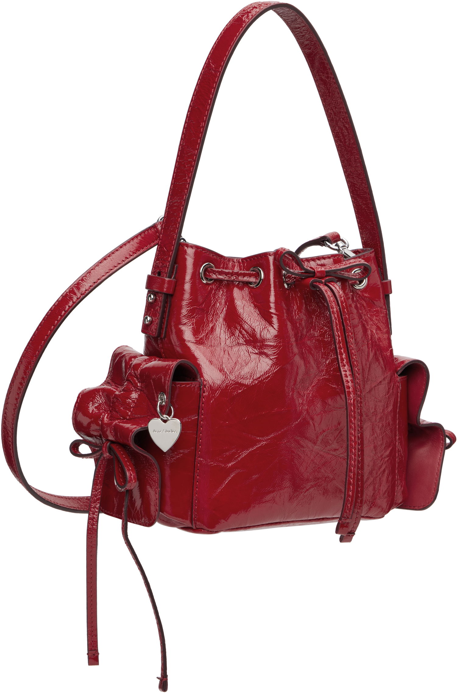 Дамска чанта Acne Studios Acne Studios Multipocket Mini Bucket Bag Червено | A10467-, 1