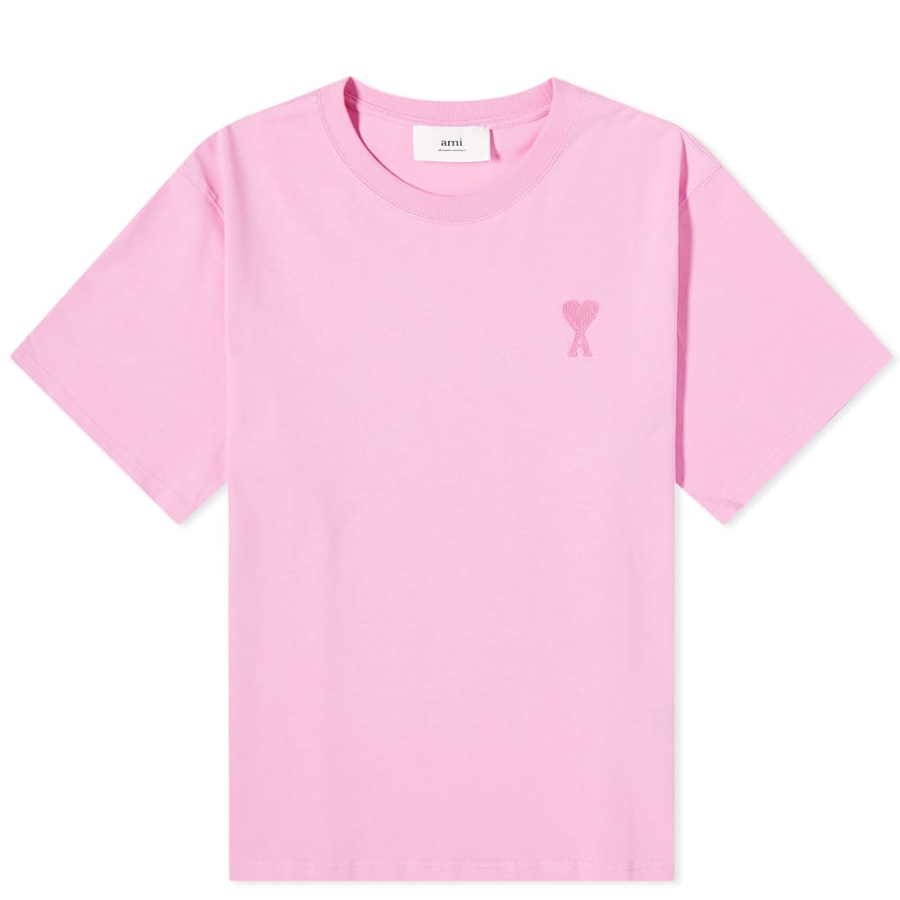 Тениска AMI Tonal De Coeur Tee Розово | UTS004-726-663, 0