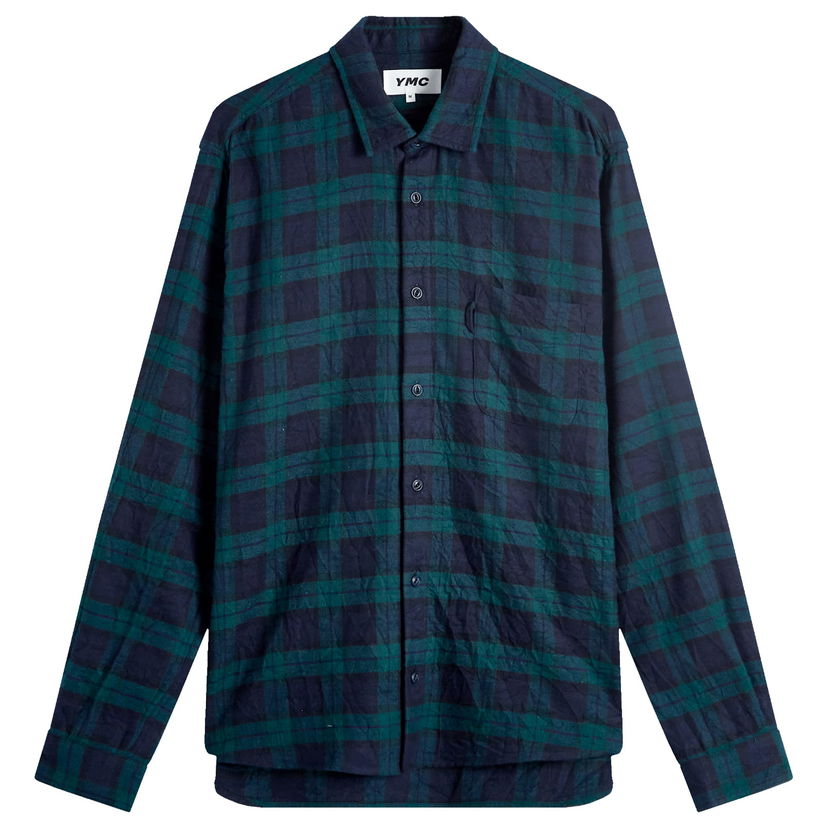 Риза YMC Curtis Check Shirt Зелено | P2XMI-40