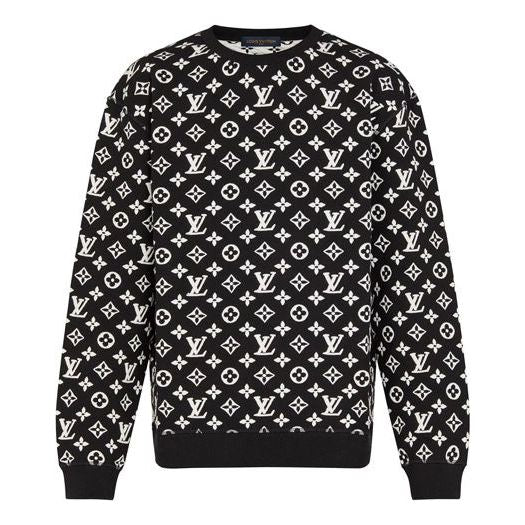 Пуловер Louis Vuitton Louis Vuitton Jacquard Round Collar Sweatshirt Черно | 1A7RRK