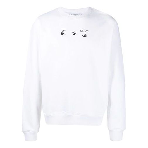 Пуловер Off-White Off-White FW21 Arrows Loose Fit Sweatshirt Бяло | OMBA054F21FLE0130145, 0
