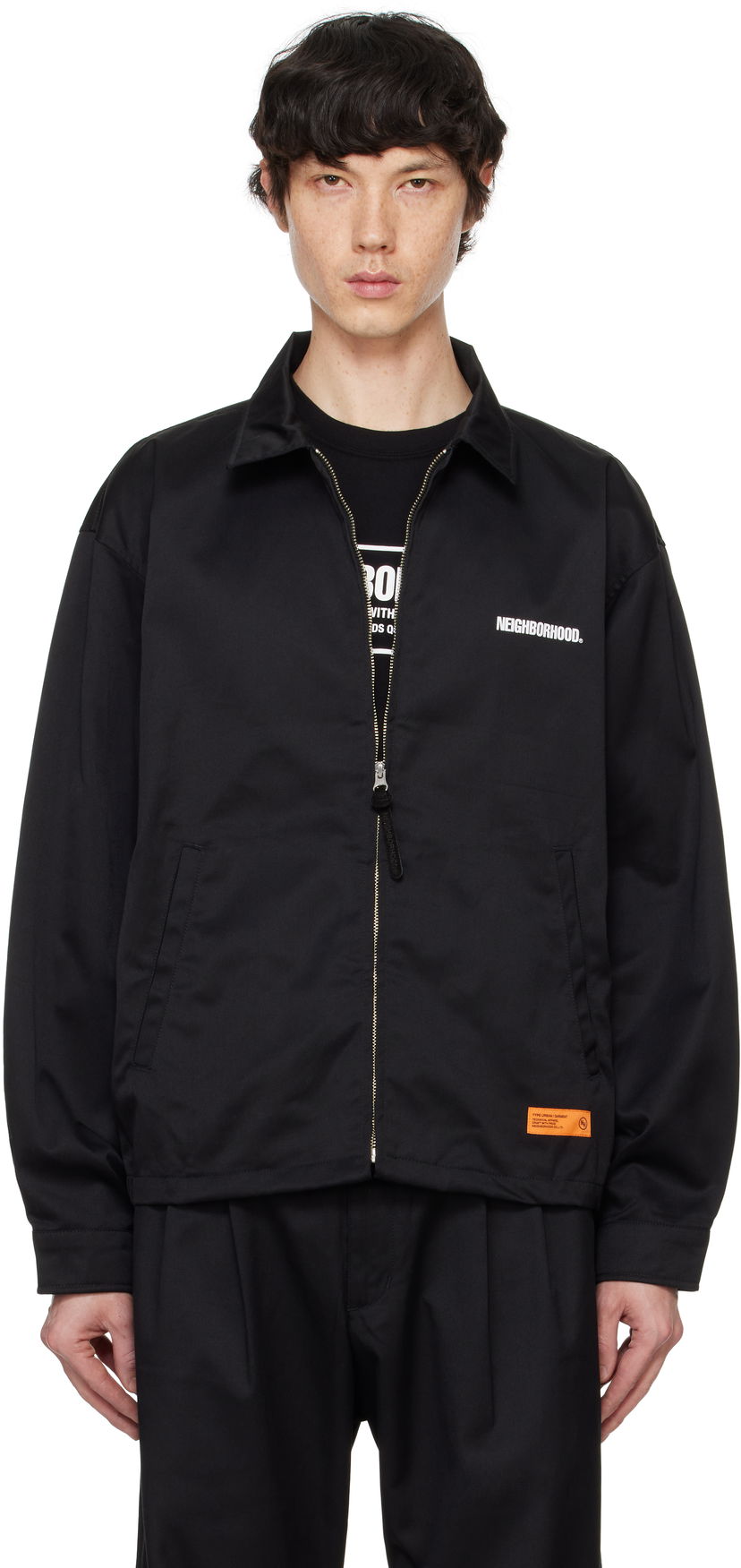 Яке бомбър Neighborhood Work Zip Jacket Черно | 242TSNH-JKM03