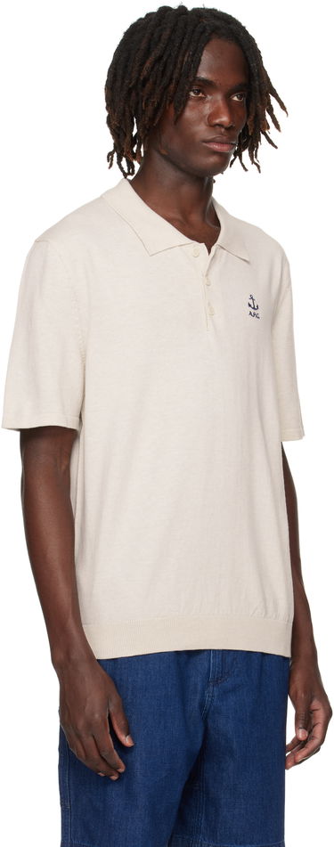 Поло тениска A.P.C. A.P.C. Octave Knit Polo Бежово | COGDK-H23415, 1