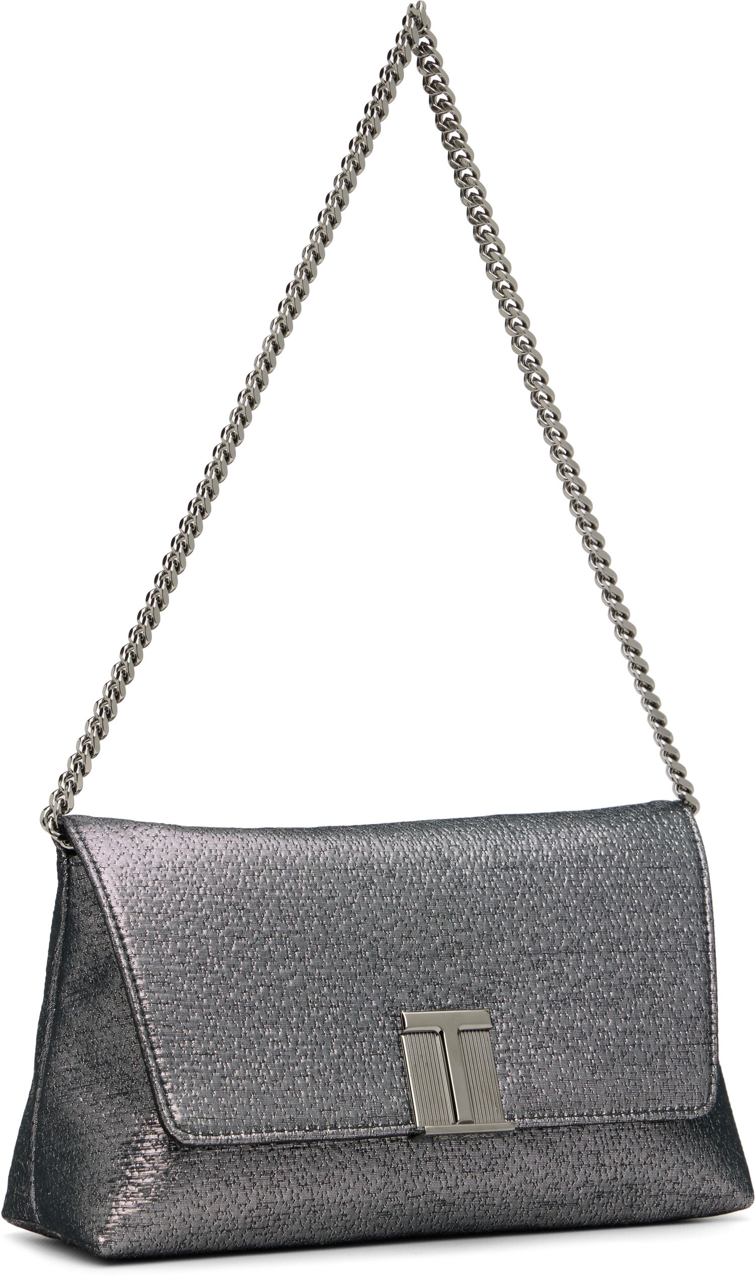 Дамска чанта Tom Ford TOM FORD Mini Nobile Hammered-Effect Fabric Bag Металик | L1886-TSY054A, 1