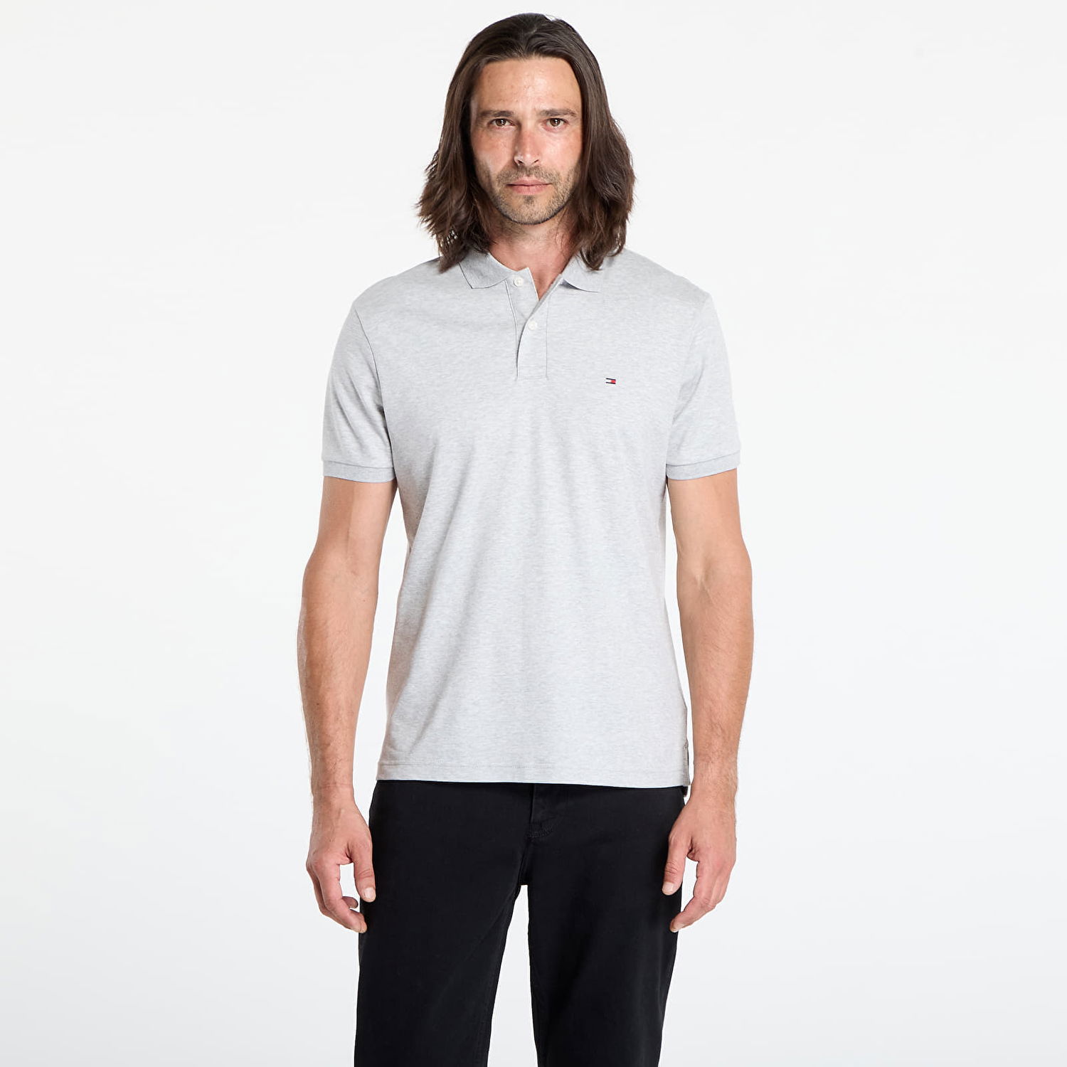 Поло тениска Tommy Hilfiger Tommy Hilfiger Liquid Cotton Polo Сиво | MW0MW39994 P01, 0
