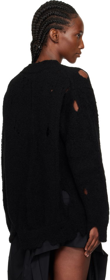 Пуловер Junya Watanabe Junya Watanabe Patchwork V-Neck Sweater Черно | JP-N008-051-1, 2