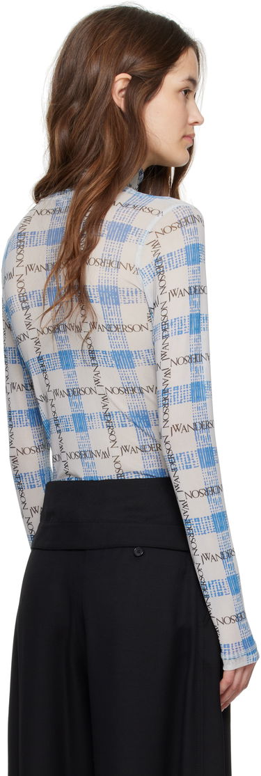 Тениски и потници JW Anderson JW Anderson Semi-Sheer Logo Turtleneck Top Бяло | JO0224-PG1721, 2