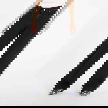 Дънки adidas Performance FIREBIRDTRACK Wide Leg Striped Denim Pant Черно | KD2909, 4