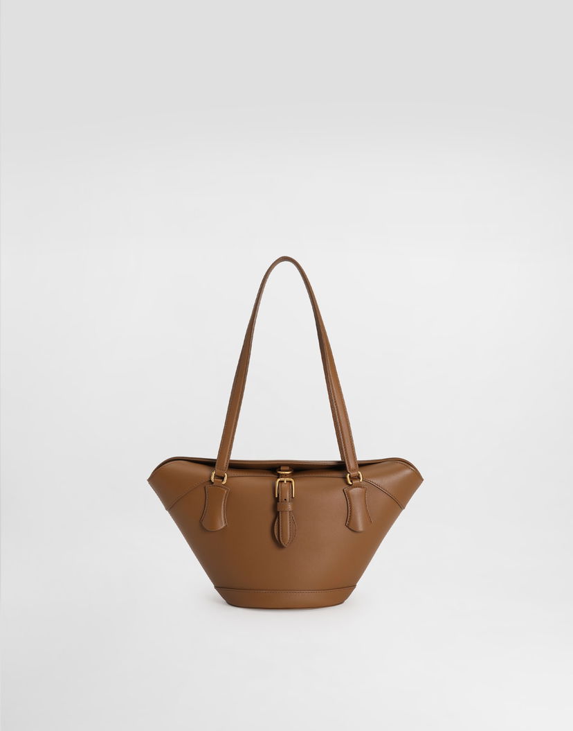 Голяма пазарска чанта Dolce & Gabbana Dolce & Gabbana Capri Coffa Calfskin Tote Bag Кафяво | BB7815AK2748Z093