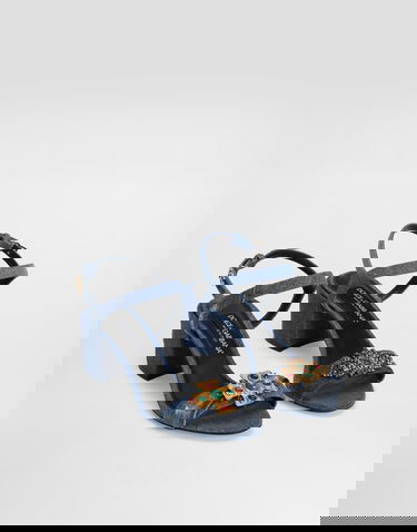 Аксесоари Dolce & Gabbana Dolce & Gabbana Denim Sandals with Jewel Embellishments Синьо | CR1906AN6248C609, 1