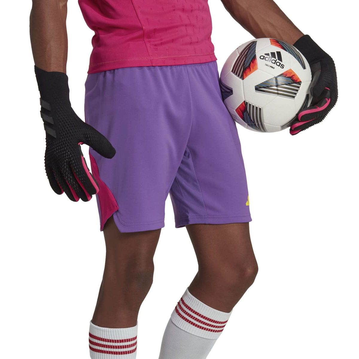 Къси панталони adidas Performance Tiro 23 Pro Goalkeeper Shorts Лилаво | hl0012, 0