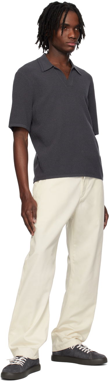 Поло тениска rag & bone Rag & Bone Rib Knit Johnny Polo Сиво | MBS25S035YF35, 3