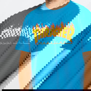 Тениска Thrasher Flame Logo Tee Синьо | 074608, 2
