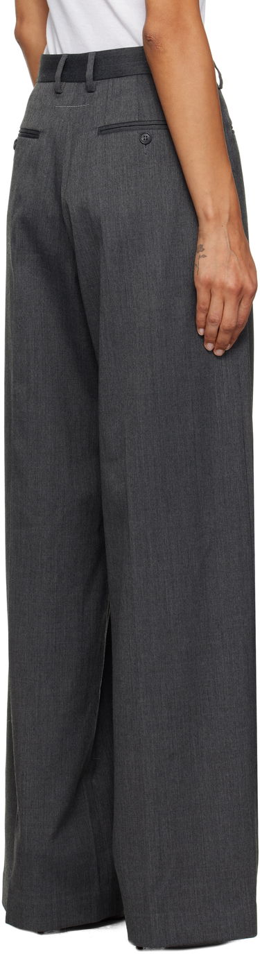Панталони Maison Margiela MM6 Maison Margiela Tailored Wide-Leg Trousers Сиво | S52KA0538 S47848, 2