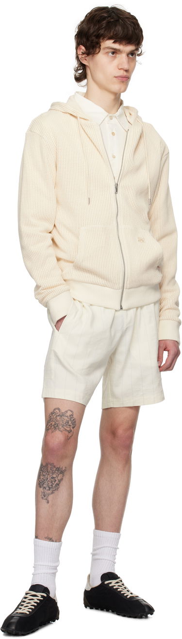 Къси панталони Wales Bonner Wales Bonner Garden Shorts Бяло | MS25TR23-VI02-0959 FLUID VISCO, 3