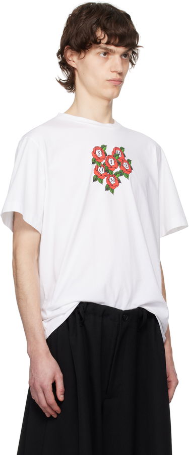 Тениска Simone Rocha Simone Rocha Cluster Rose Logo Print T-Shirt Черно | 5195P36P37-M 0569, 4