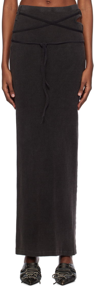 Пола Ottolinger Ottolinger Rib Knit Maxi Skirt Черно | 408001, 0