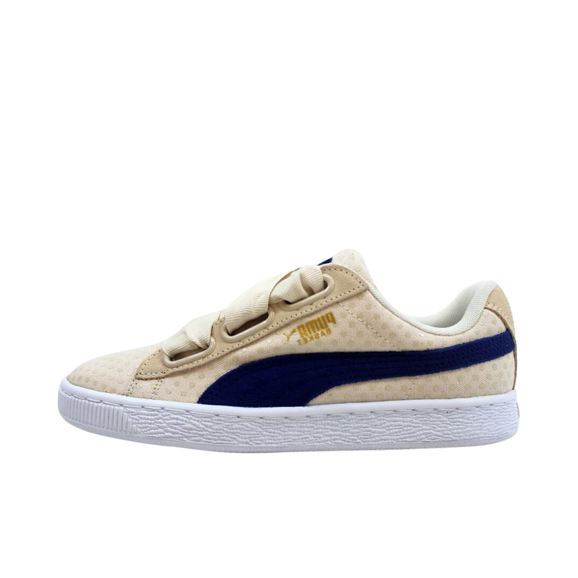 Кецове и обувки Puma Basket Heart Denim Oatmeal Twilight Blue (Women's) Бежово | 363371-03