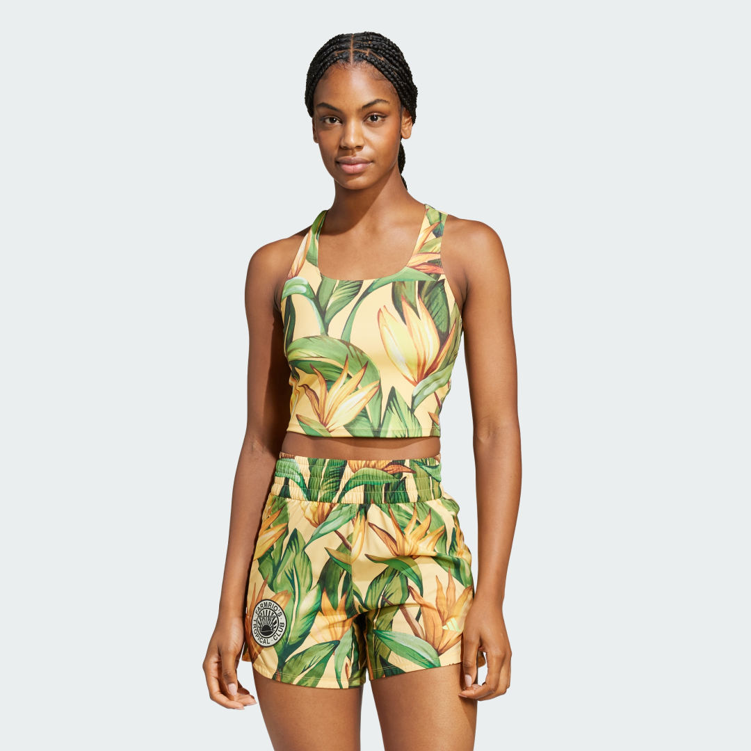 Потник adidas Performance adidas x FARM Rio Training Crop Top Жълто | JD6306, 0