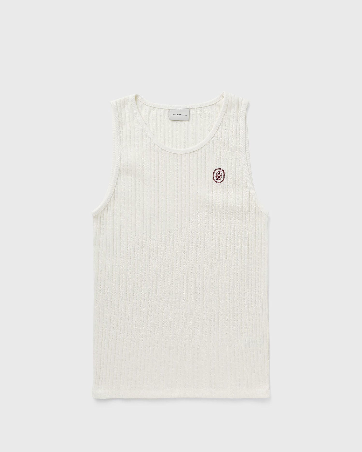 Потник Drôle de Monsieur Drole de Monsieur Knit Tank Top Бяло | I-TS221-CO163-OW, 0