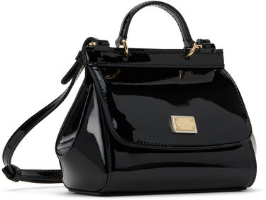 Дамска чанта Dolce & Gabbana Dolce & Gabbana Mini Sicily Patent Leather Bag Черно | EB0003A106780999, 4