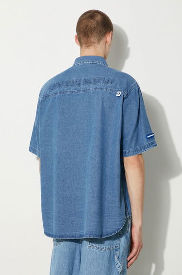 Риза AAPE by A Bathing Ape AAPE Relaxed Denim Shirt Синьо | AAPSTM8480XXM, 2
