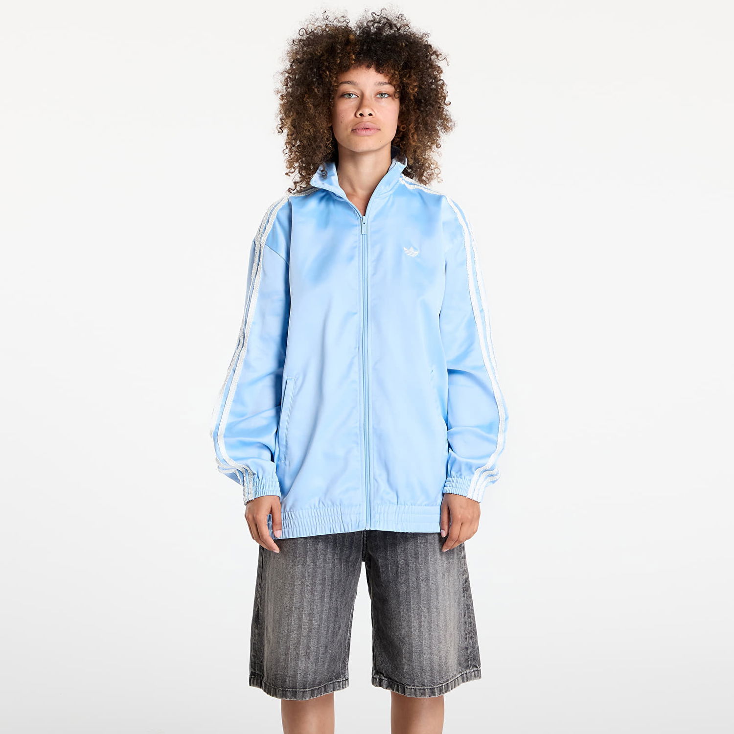 Яке adidas Originals adidas Originals Satin Firebird Ruffle Track Jacket Синьо | KC8811, 0