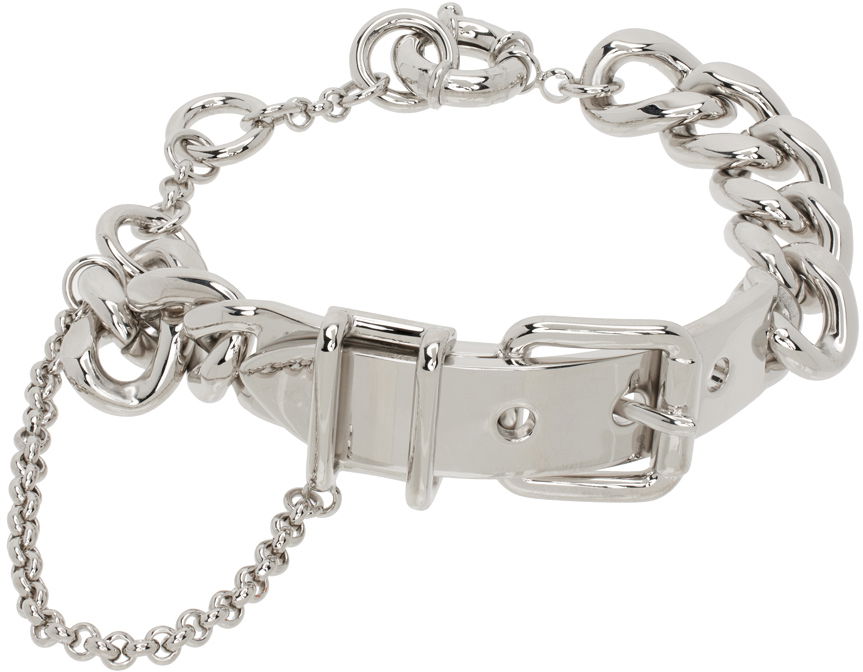 Гривна Acne Studios Buckle Chain Bracelet Сиво | C50414-, 0