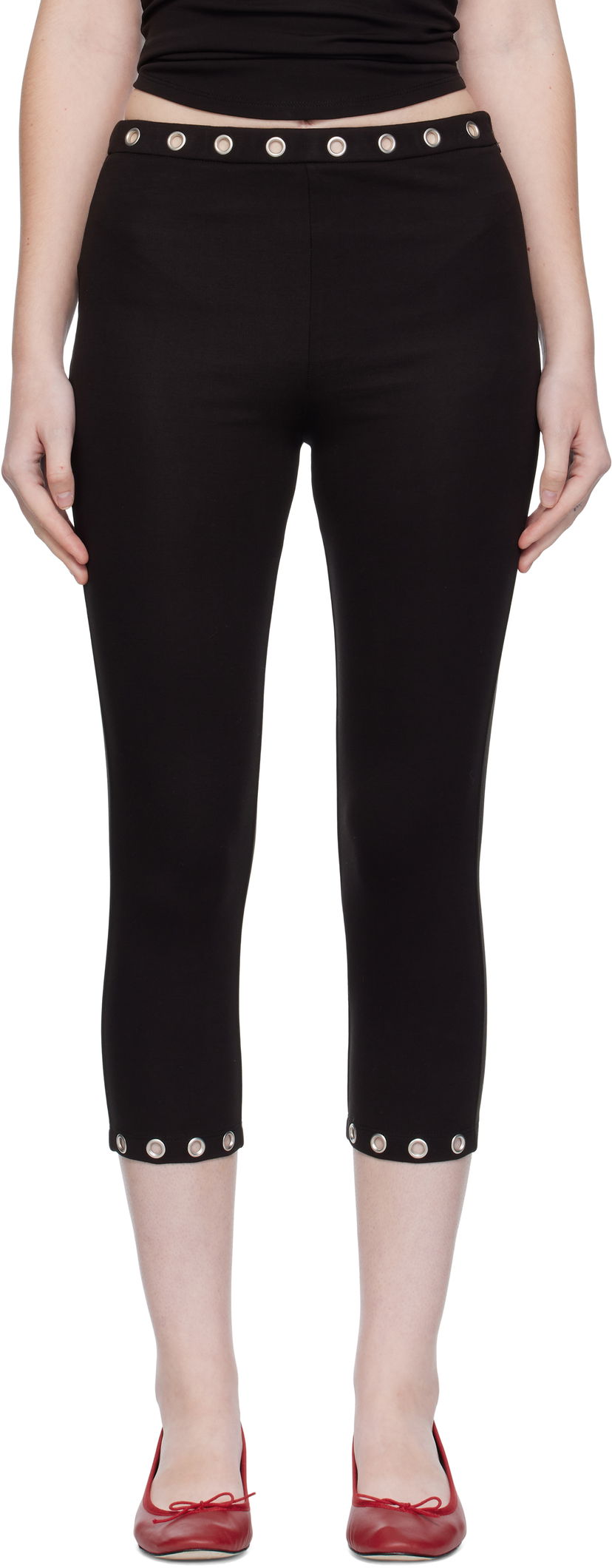 Клинове Miaou Miaou Carla Capri Leggings Черно | 1065HJBBLK