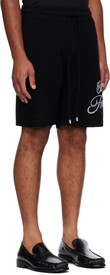 Къси панталони AMIRI AMIRI 'Club Amiri' Crochet Shorts Черно | AMKNSH1043, 1