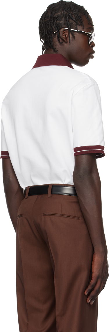Поло тениска FERRAGAMO Salvatore Ferragamo Colorblock Polo Бяло | 781017, 2