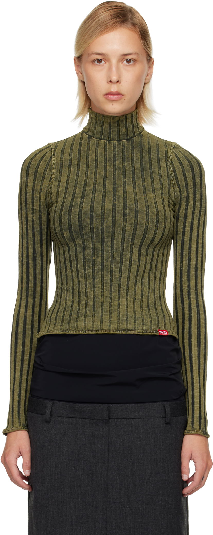 Пуловер Diesel T-Clawa Ribbed Turtleneck Long-Sleeve Sweater Зелено | A21601 0DCCB