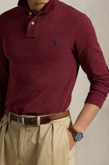 Поло тениска Polo by Ralph Lauren Polo Ralph Lauren Long Sleeve Polo Shirt Бургунди | 710681126, 4
