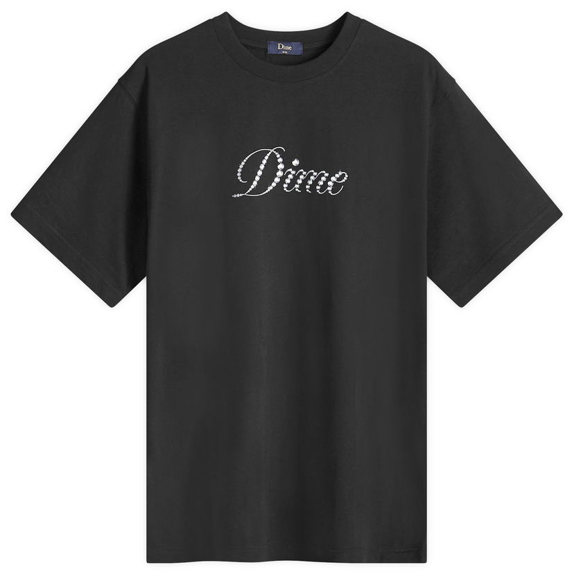 Тениска Dime Icy Cursive T-Shirt Черно | DIMESU2434BLK