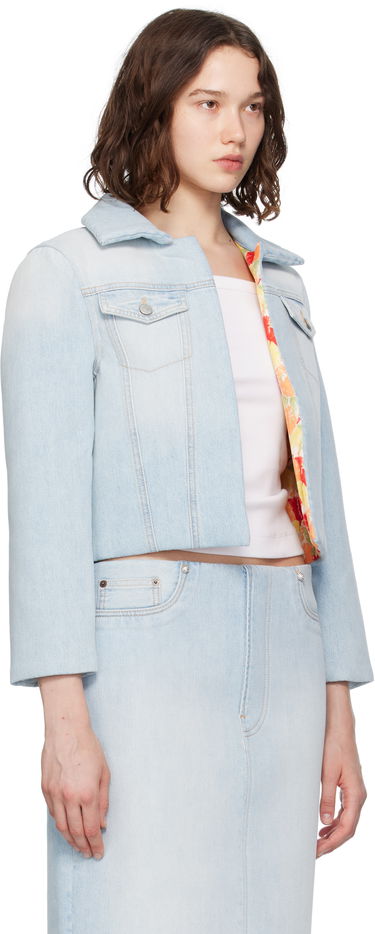 Яке Acne Studios Acne Studios Padded Cropped Denim Jacket Синьо | A90642-, 1