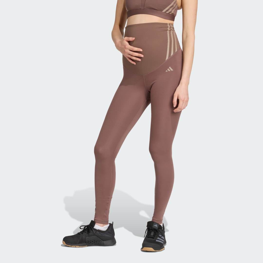 Клинове adidas Performance Optime Essentials Full-Length Maternity Leggings Кафяво | JX4729, 0