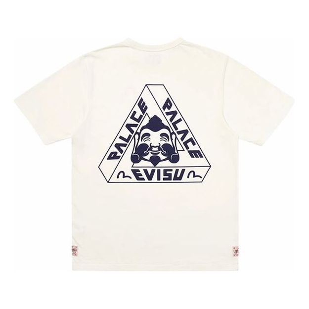 Тениска Palace Palace x Evisu Logo Graphic Short Sleeve T-Shirt Бяло | PAL-SS20-008