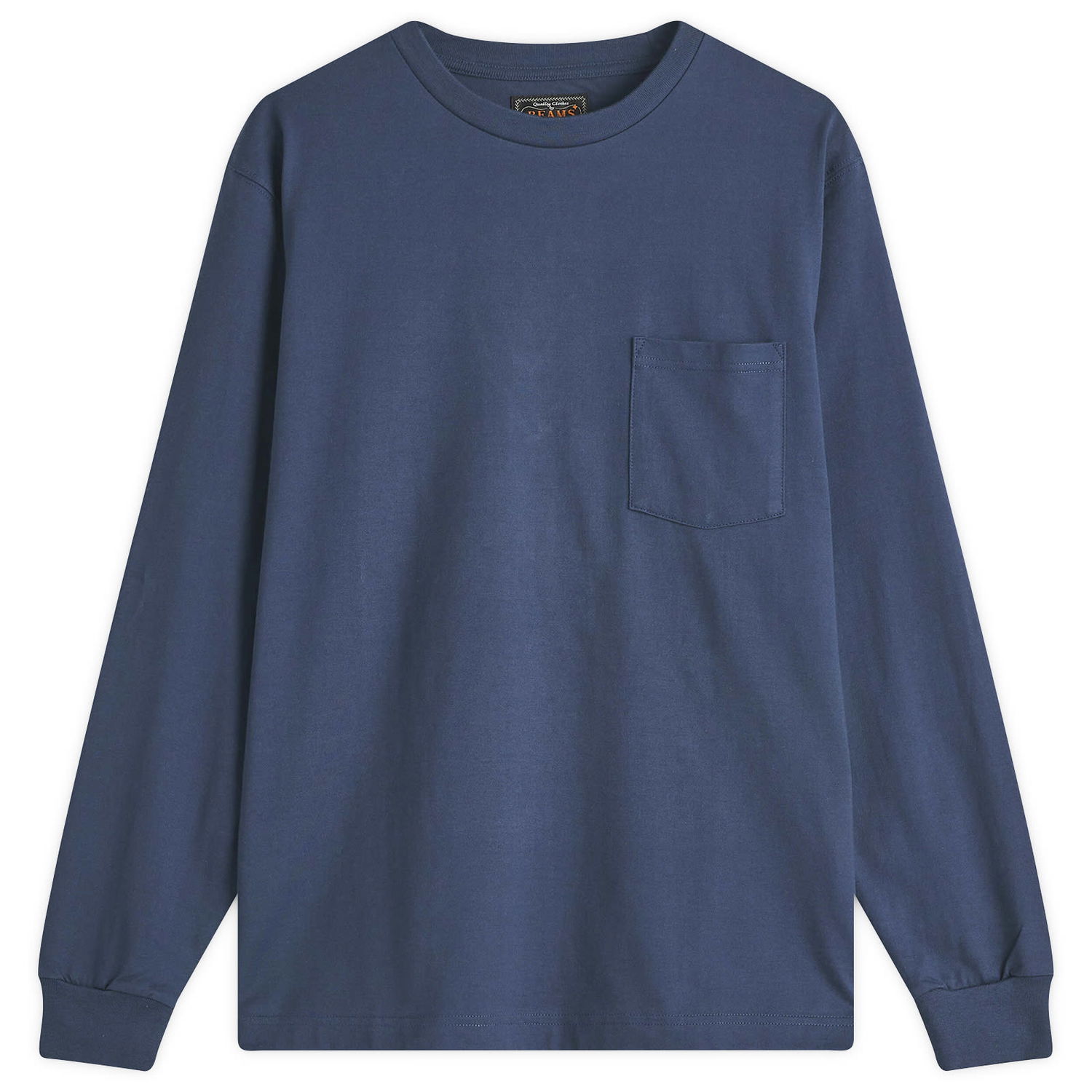 Тениска BEAMS Beams Plus Long Sleeve Pocket Tee, Size Large Синьо | 3814-0066-156-79, 0