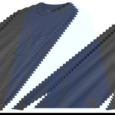 Тениска BEAMS Beams Plus Long Sleeve Pocket Tee, Size Large Синьо | 3814-0066-156-79, 0
