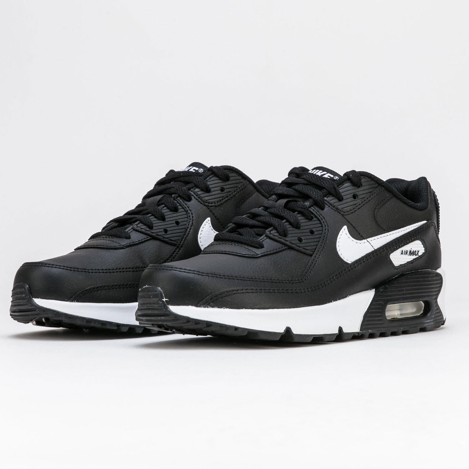 Кецове и обувки Nike Air Max 90 Leather GS Черно | CD6864-010, 1