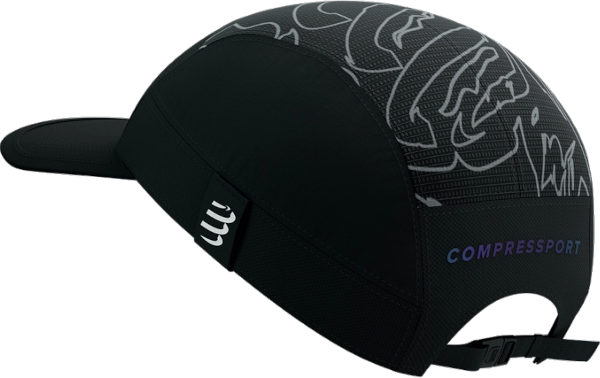 Шапка с козирка Compressport 5 Panel Light Cap Aurora Черно | xhwu11039047, 1