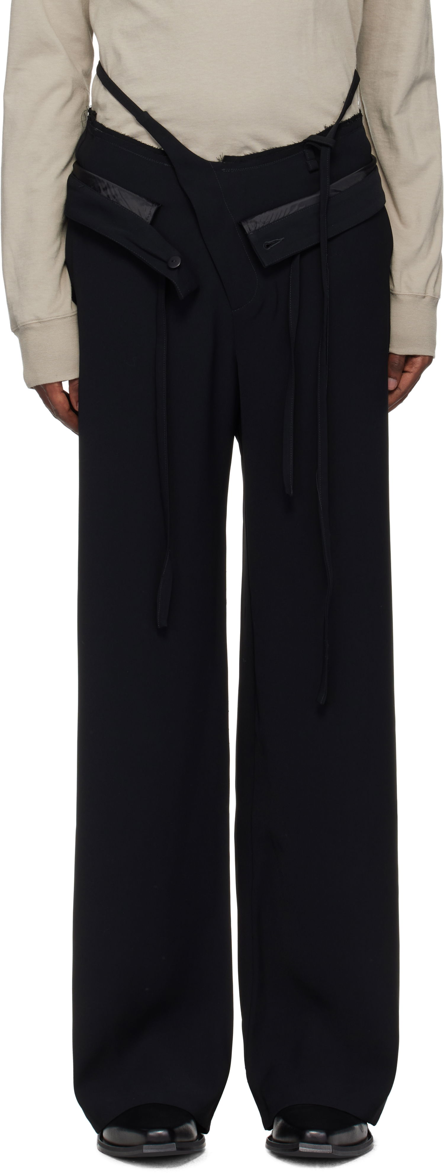 Панталони Ottolinger Ottolinger Double Fold Suit Trousers Черно | 1230801921, 0